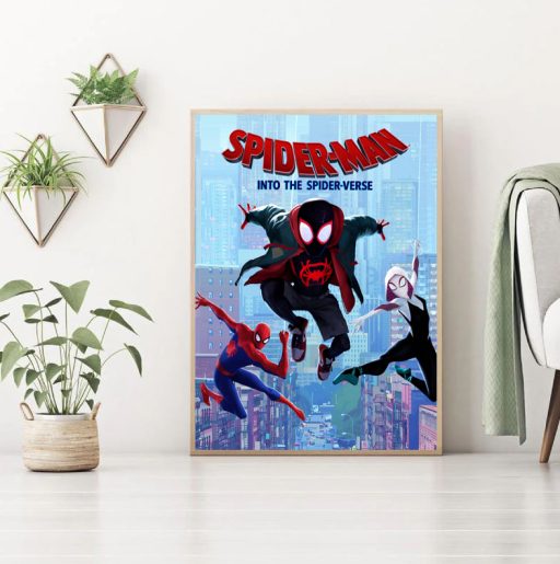 Unique Sony Pictures Miles Morales Gwen Stacy Spider Man Into The Spider Verse Poster