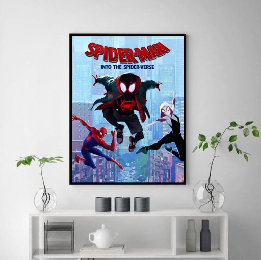 Unique Sony Pictures Miles Morales Gwen Stacy Spider Man Into The Spider Verse Poster