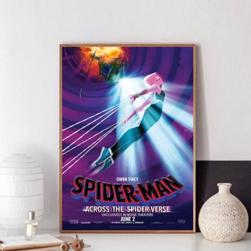 Hot AMC Gwen Stacy Across The Spider Verse Poster, Spiderman Gifts For Adults