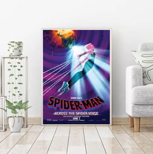 Hot AMC Gwen Stacy Across The Spider Verse Poster, Spiderman Gifts For Adults