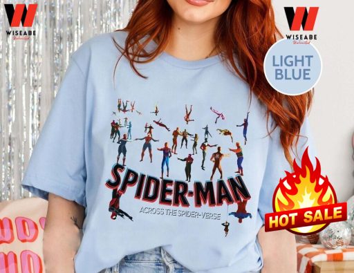 Cheap New Movie 2023 Multiple Spiderman Across The Spider Verse  T Shirt, Spider Man Gifts