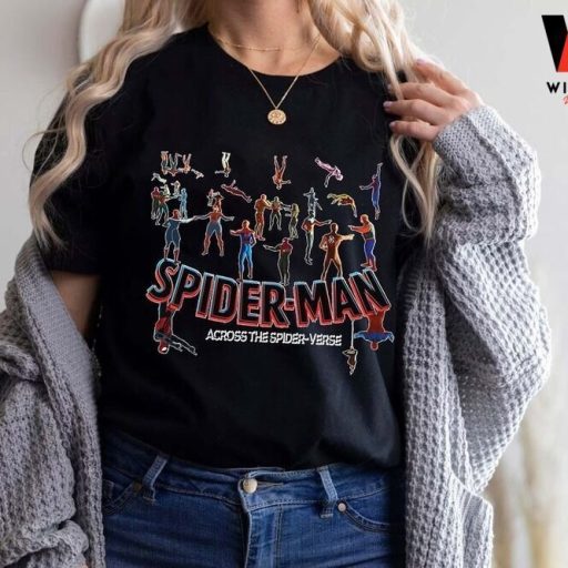 Cheap New Movie 2023 Multiple Spiderman Across The Spider Verse T Shirt, Spider Man Gifts