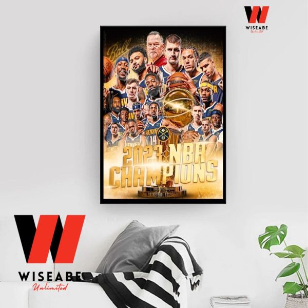 Cheap NBA Finals 2023 Denver Nuggets Champions Poster, Denver Nuggets Gift For Fan