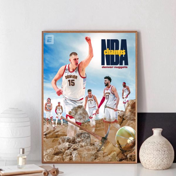 Hot Denver Nuggets NBA Champions 2023 Poster, Denver Nuggets Gift For Fan