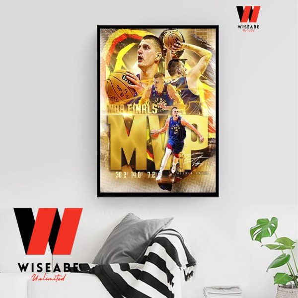 Hot Denver Nuggets NBA Champions 2023 Nikola Jokic MVP Poster, Nikola Jokic Poster