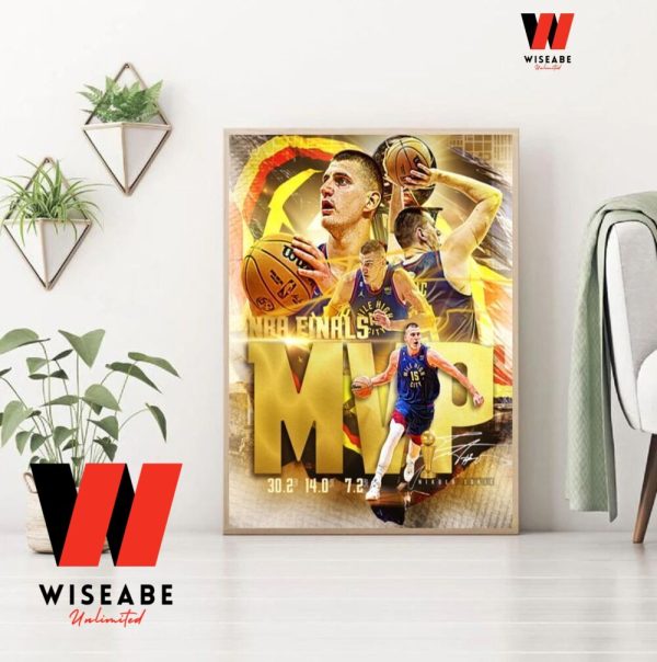 Hot Denver Nuggets NBA Champions 2023 Nikola Jokic MVP Poster, Nikola Jokic Poster