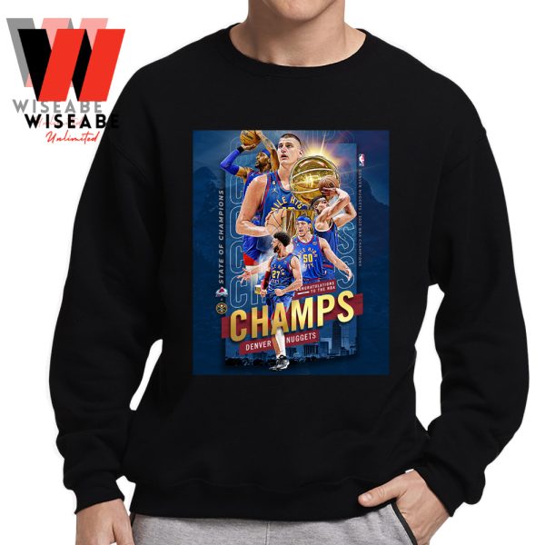 Hot NBA Finals 2023 Denver Nuggets NBA Champions T Shirt