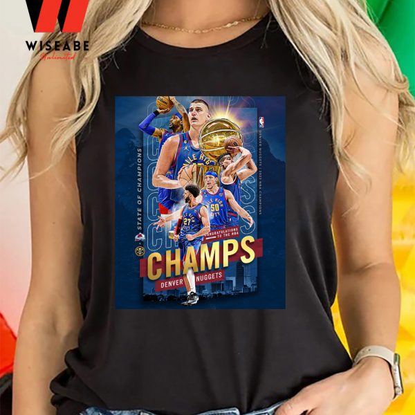 Hot NBA Finals 2023 Denver Nuggets NBA Champions T Shirt