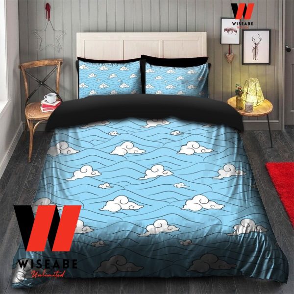 Cheap Blue Haori Sakonji Urokodaki Inspired Demon Slayer Bed Set Twin, Demon Slayer Anime Duvet Cover