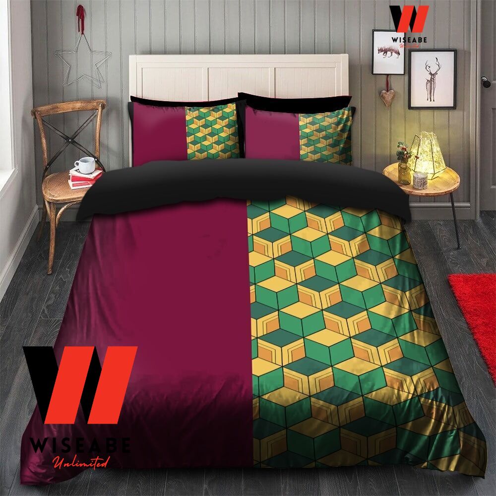 Cheap Tomioka Giyuu Haori Inspired Demon Slayer Bed Set, Anime Christmas Gifts