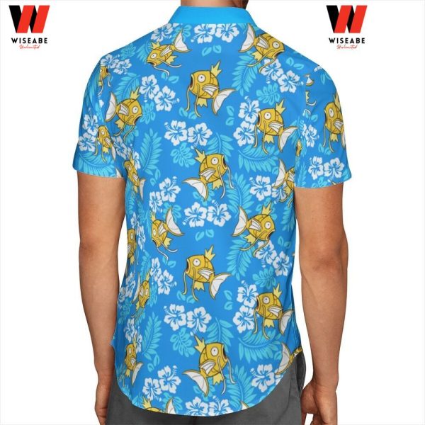 Cheap Tropical Flowers Blue Kasukarp Pokemon Hawaiian Shirt, Pokemon Button Up Shirt