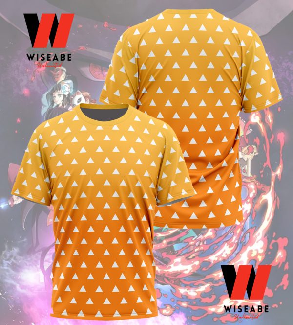 Yellow And Orange Zenitsu Haori Inspired Demon Slayer T Shirt, Zenitsu Shirt
