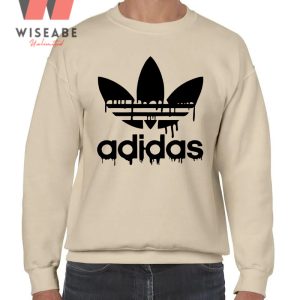 Cheap Dripping Logo Adidas Trefoil Sweatshirt Mens, Black Adidas Logo Hoodie