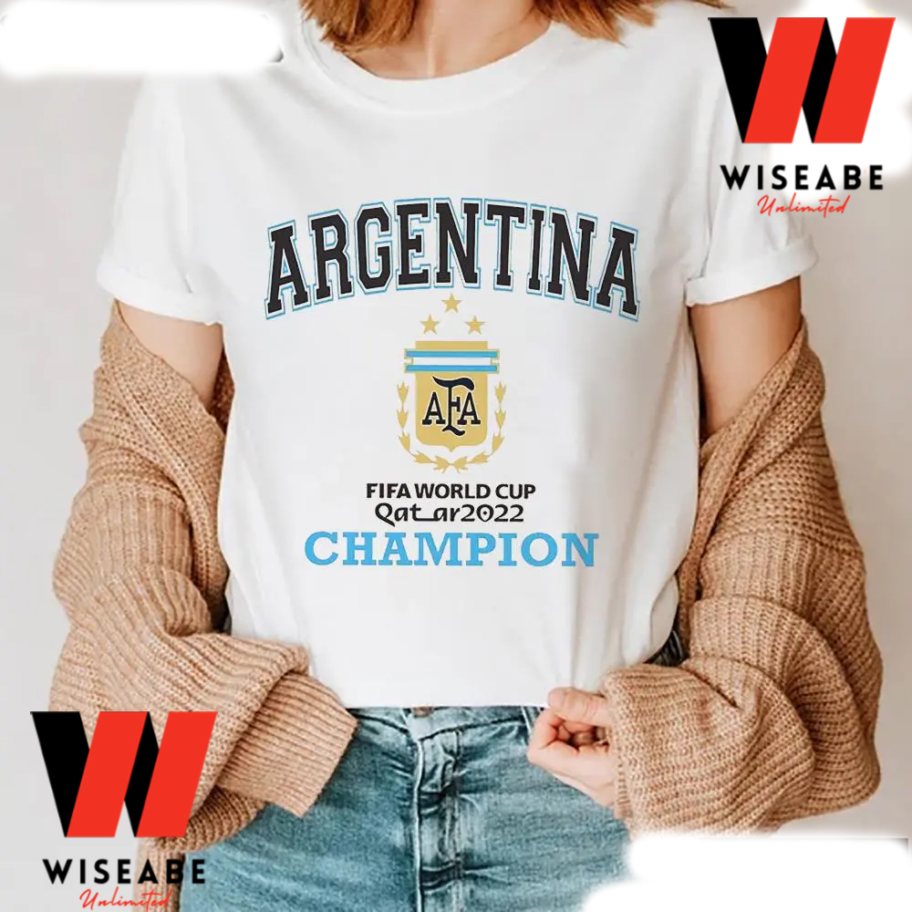 Lionel Messi Shirt Vintage World Cup 2022 Champion Argentina - Anynee