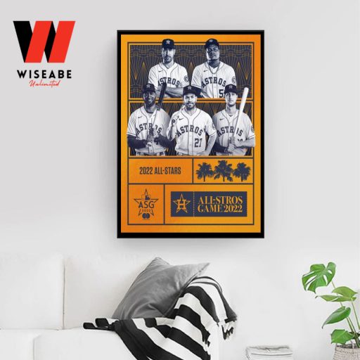 Unique MBL Baseball 2022 All Star Houston Astros World Series Poster