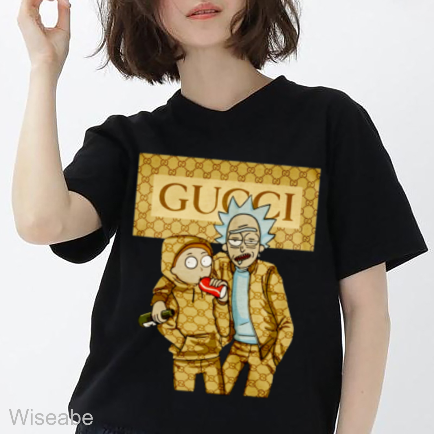 WomenMens - And Morty Apparels Gucci Wiseabe Shirt Logo T Gucci Rick Tee,