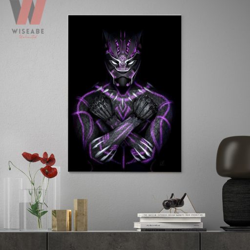 Hot Purple Black Panther MCU Movie Poster