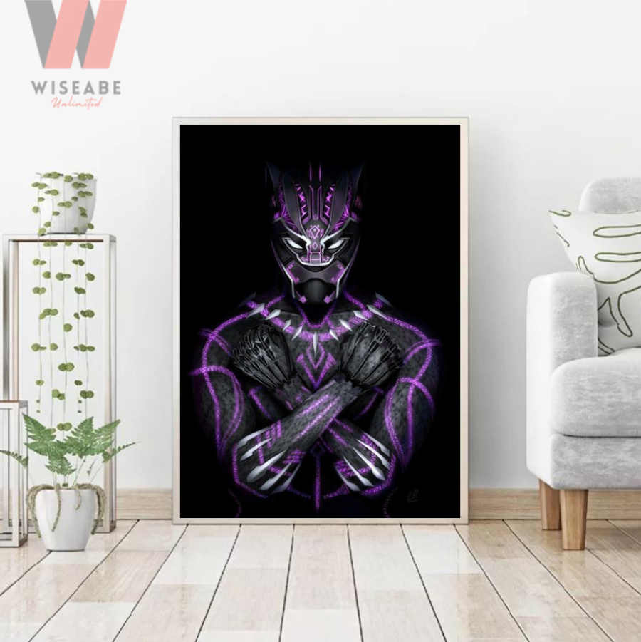 Hot Purple Black Panther MCU Movie Poster