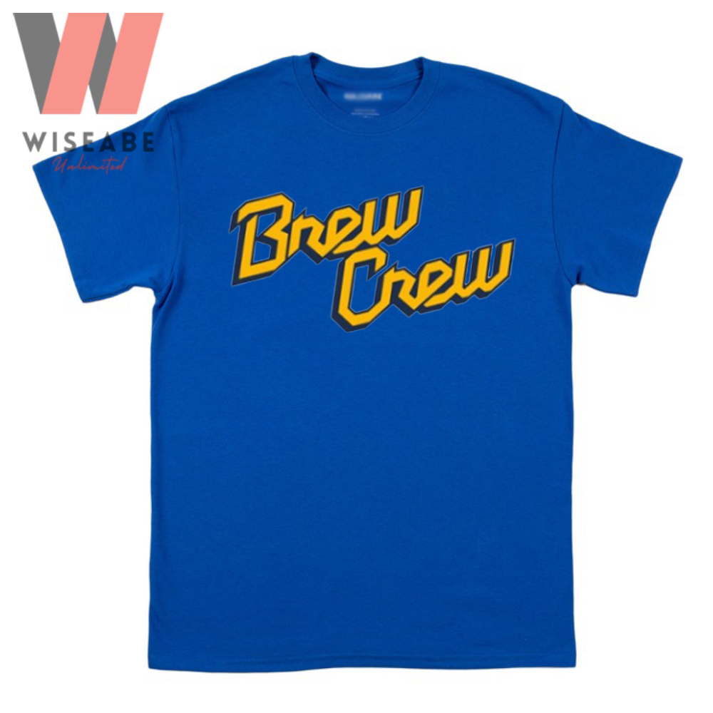 Cheap Milwaukee MLB Brew Crew Blue Brewers T Shirt - Wiseabe Apparels