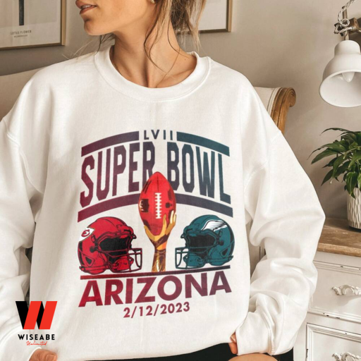 Retro Super Bowl LVII Between Philadelphia Eagles And Kansas City Chiefs 2023 Crewneck Sweatshirt