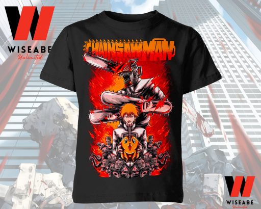 Denji And Pochita Chainsaw Man T Shirt, Chainsaw Man Merch