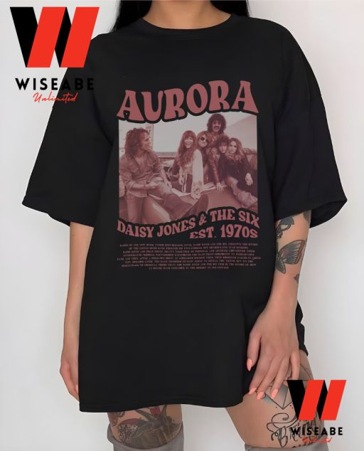 Vintage American Musical Drama Streaming Television Aurora World Tour Daisy Jones And The Six T Shirt