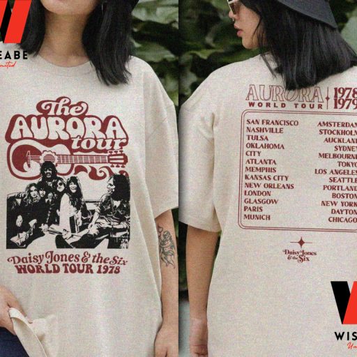 Retro Aurora World Tour 1978 Tracklist Daisy Jones And The Six T Shirt