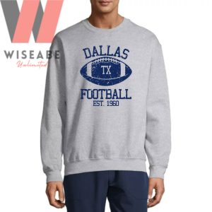 Retro Dallas Football Texas 1960 Navy Blue Cowboys Sweatshirt - Wiseabe  Apparels