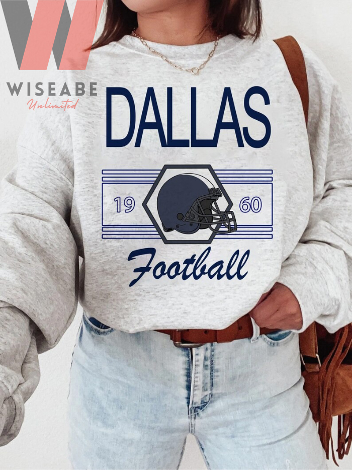 Retro Dallas Football Texas 1960 Navy Blue Cowboys Sweatshirt - Wiseabe  Apparels