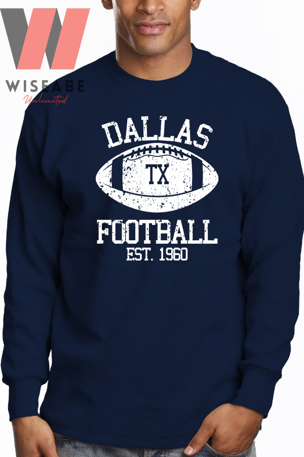 Cheap Navy Blue NFL Dallas Cowboys Football T Shirt - Wiseabe Apparels