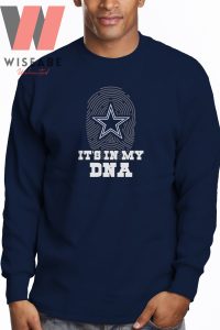 Unique NFL Texas Football Team Fingerprint Its My DNA Dallas Cowboys Long Sleeve Shirt