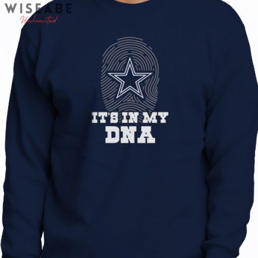 Unique NFL Texas Football Team Fingerprint Its My DNA Dallas Cowboys Long Sleeve Shirt