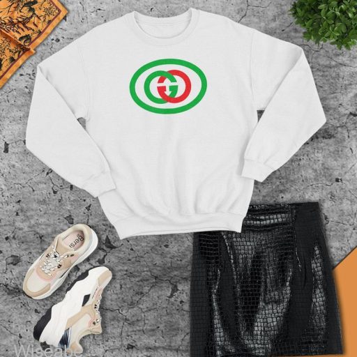 Gucci Green And Red Logo Sweatshirt,Cheap Gucci Shirt For Men