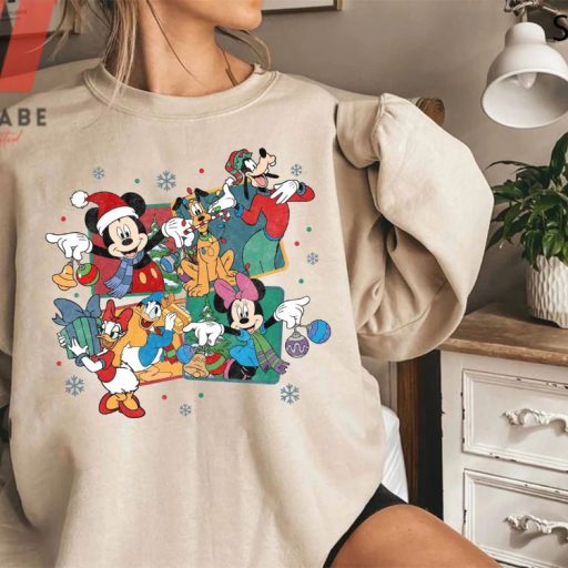 Retro Happy Xmas Day Mickey And Friends Disney Christmas Sweatshirt