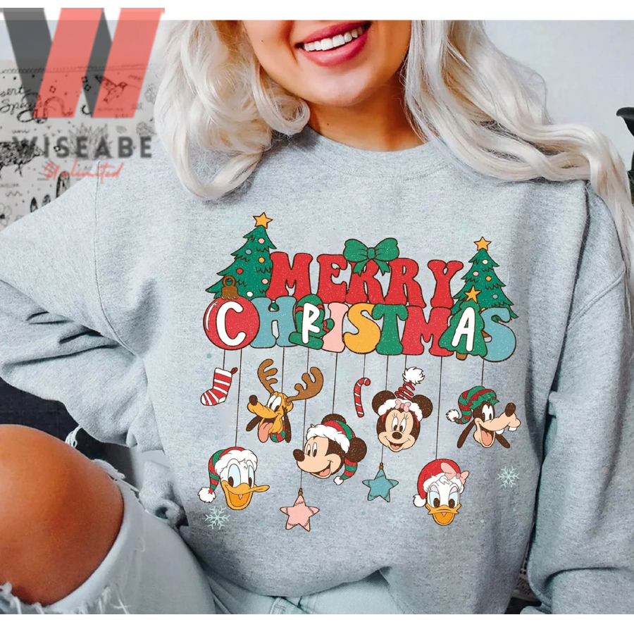 Merry Christmas Tree Mickey And Friends Disney Christmas Sweatshirt -  Wiseabe Apparels