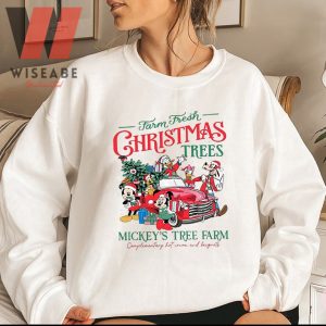 Vintage Farm Fresh Christmas Trees Mickey Mouse And Friends Disney Christmas Sweatshirt