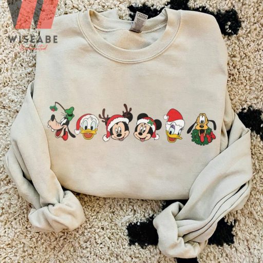 Mickey Mouse And Friend Face Disney Christmas Sweatshirt