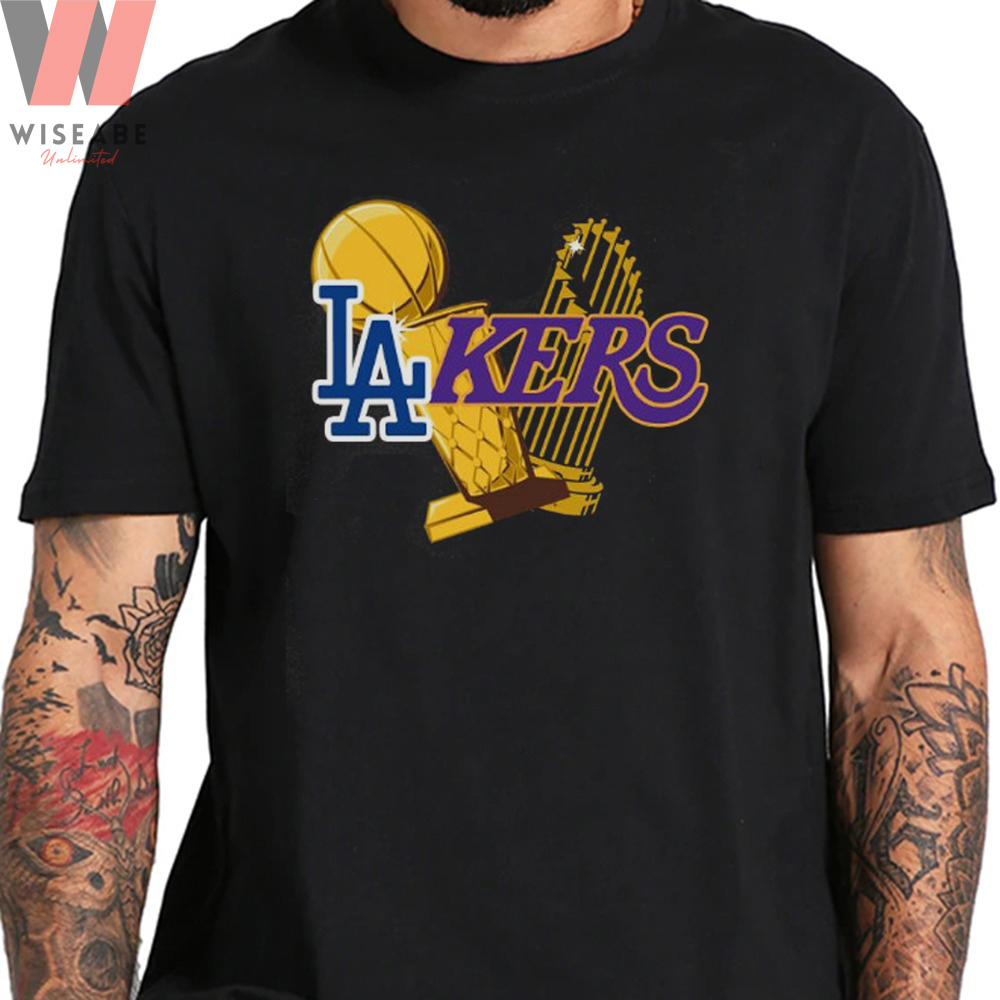 Dodgers Lakers 2020 World Champions Trophies Champions Shirt