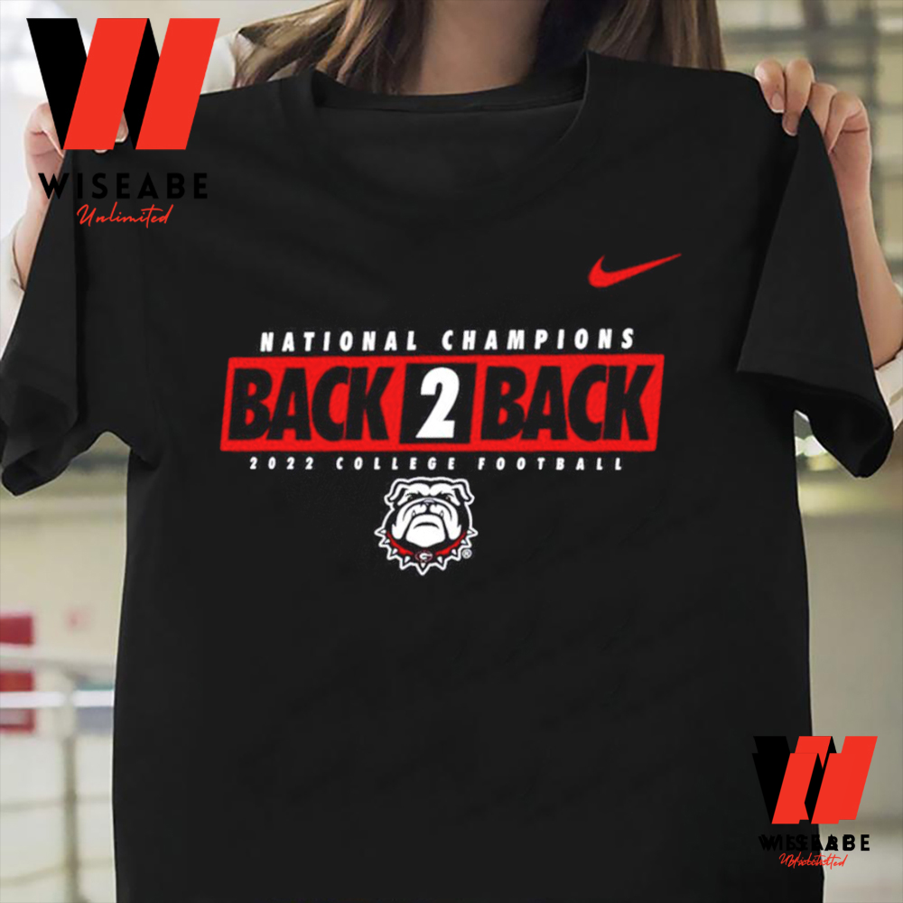 Cheap Georgia Bulldog Football Back To Back National Champions T Shirt