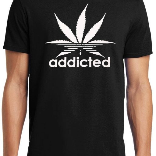 Big Guys Rule Big and Tall King Size Funny Addicted Pot Leaf Addidas Logo Parody  T-Shirt