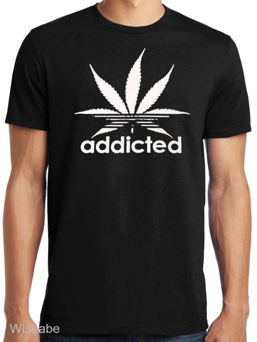 Big Guys Rule Big and Tall King Size Funny Addicted Pot Leaf Addidas Logo Parody  T-Shirt