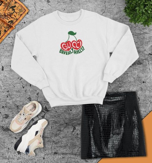 Cherry Gucci Beverly Hill Sweatshirt, Cheap Gucci Shirt