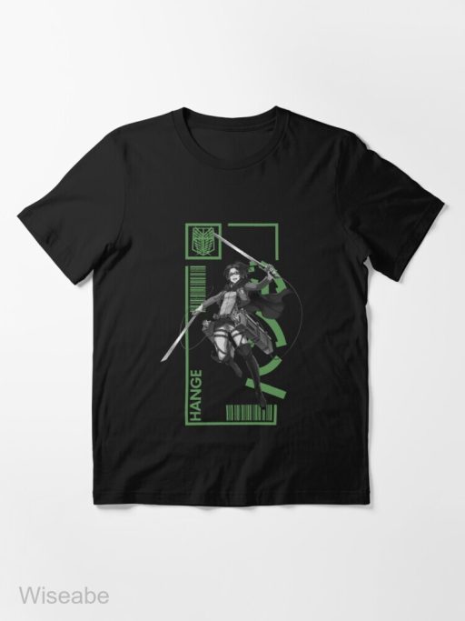 Hange Zoe Attack On Titan Typography 3 Essential T-Shirt, Attack On Titan Vintage Shirt