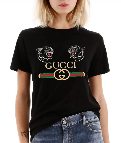 Double Tiger Gucci Shirt, Gucci Logo T Shirt Women