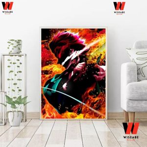 Cheap Sun Breathing Tanjiro Demon Slayer Poster Wall Art Decor