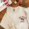 Cute Red Car Merry Christmas Y’all Embroidered Christmas Sweatshirt