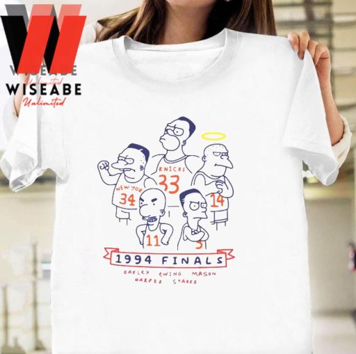 Cheap NBA Basketball 1994 Finals Oakley Ewing Mason Harper Starks Simpsons T Shirt, Oakley Ewing Starks T Shirt