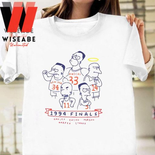 Cheap NBA Basketball 1994 Finals Oakley Ewing Mason Harper Starks Simpsons T Shirt, Oakley Ewing Starks T Shirt