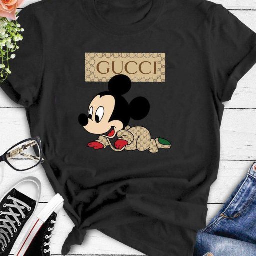 Lovey Baby Mickey Mouse T-Shirt, Cheap Gucci SHirt For Mom