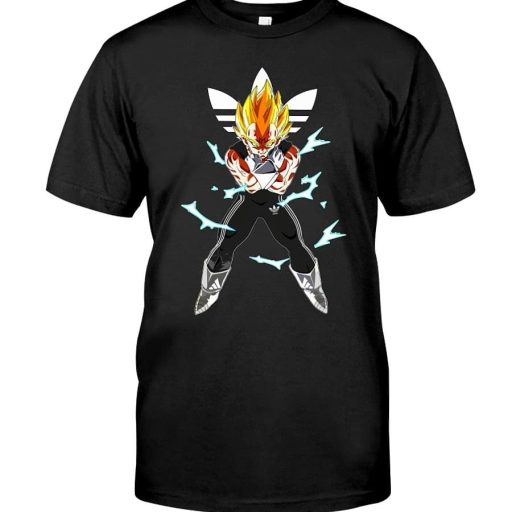 Adidas Super Saiyan Vegeta Dragon Ball T-Shirt, Adidas Logo t shirt